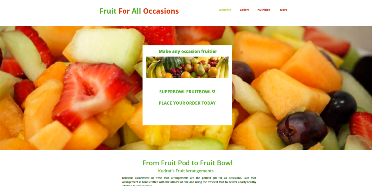 Website for Fruit Vendor