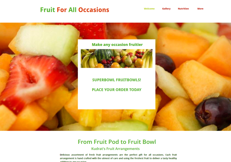 Website for Fruit Vendor